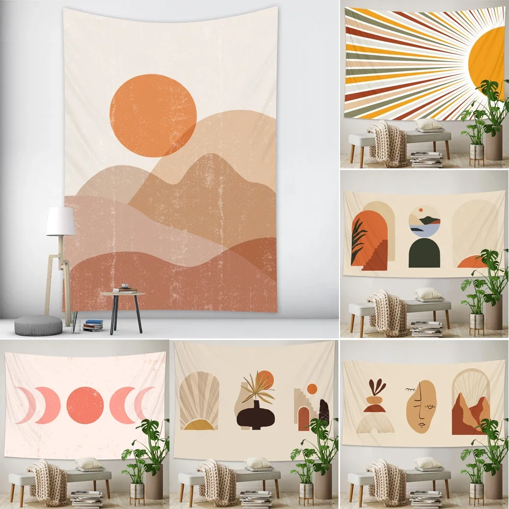 

Simple and fresh wall tapestry Hippie bedroom home decoration tapestry Bohemian decorative Yoga mattress sheet