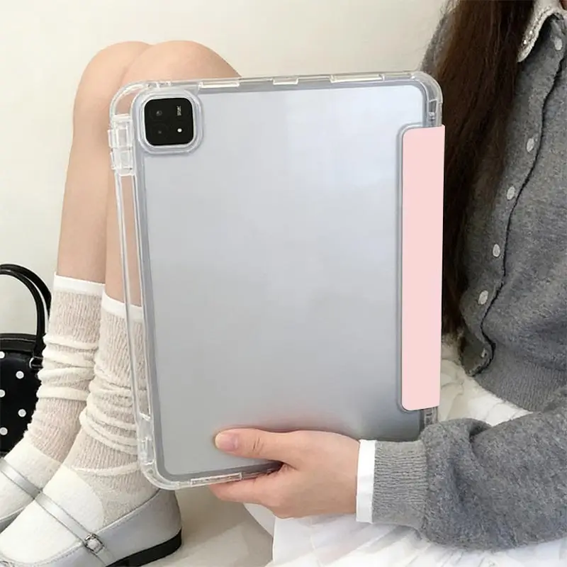 Versatile Y-Fold Acrylic Tablet Case with Enhanced Protection