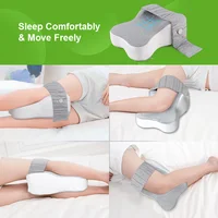 Oreiller long de 14 pouces pour dormir sur le côté, soutien complet des cuisses et des genoux pour une séparation des genoux requise, oreiller pour les jambes, grand, gris 3