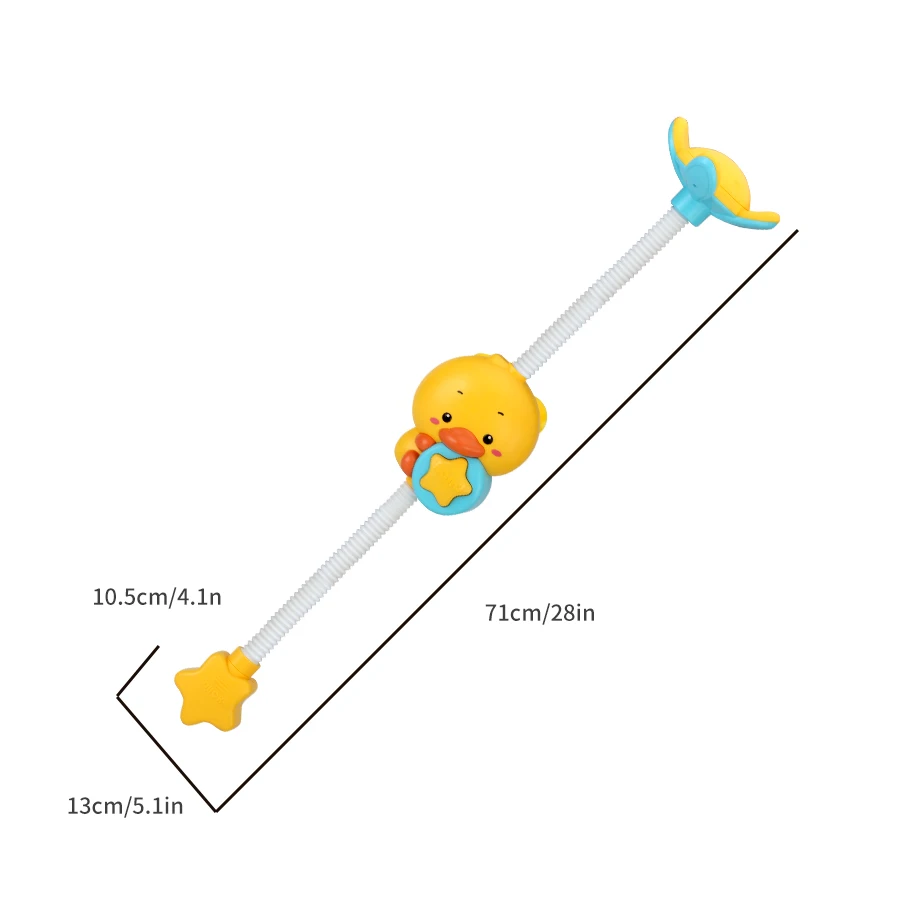 Baby shower toy with water spray, duckling flower model, rotating faucet, electric shower, water spray, swimming, baby shower to 5