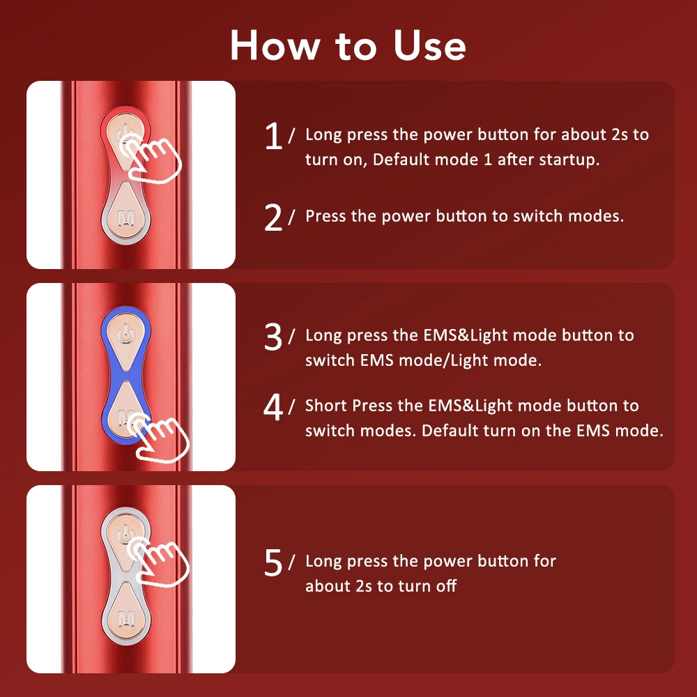 Electric Vibration Scalp Comb with Light Therapy