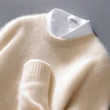 ATTYYWS  100% Merino wool men's pullover O-neck sweater casual knitted solid color autumn and winter men's new wool sweater 3