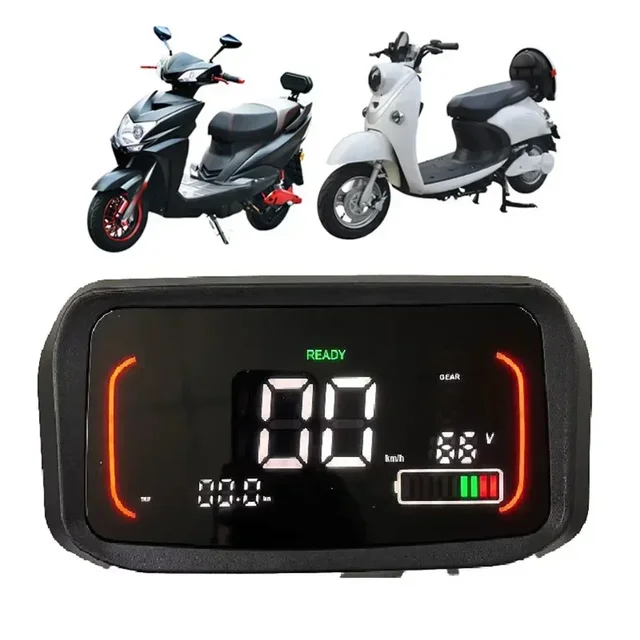תצוגת בקר מנוע 48V-72V תצוגת LCD צבעונית החלפת לוח בקרה לאביזרים חשמליים לקטנוע חשמלי