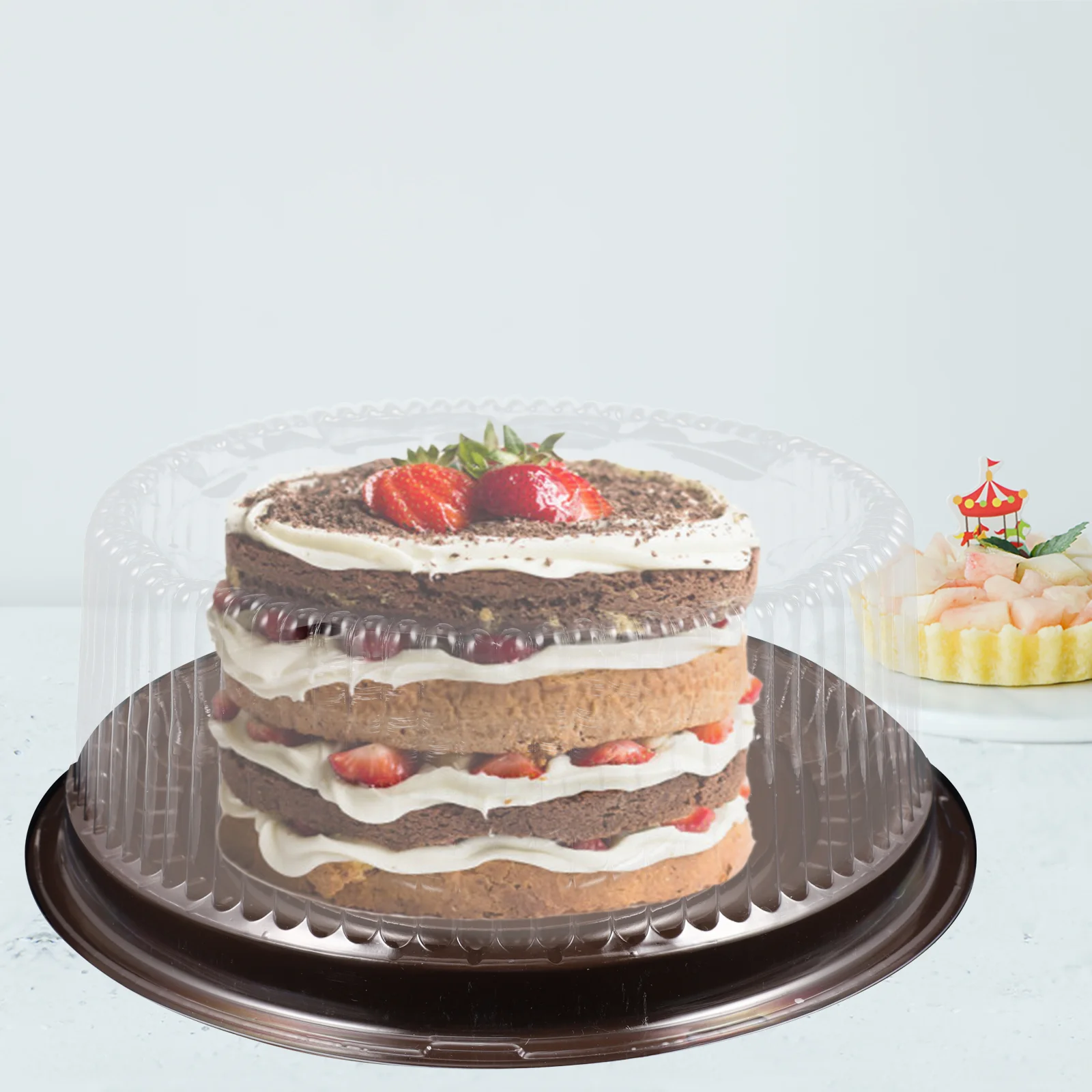 

inch Mini CupCupWedding Cake Stand Pan Mini Chocolate Box Container Containers Carriers with Dome Lids Round CupDessert