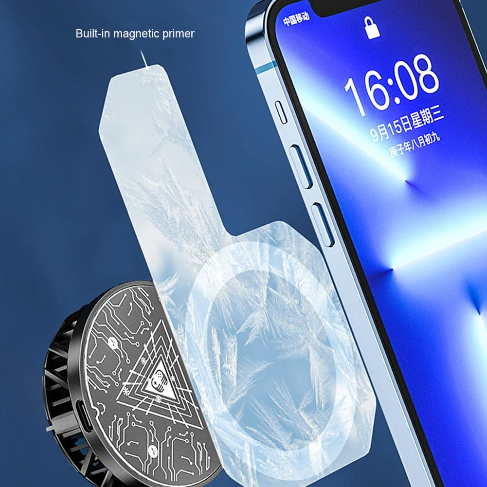 Adesivo radiante magnetico per radiatore con piastra di raffreddamento per telefono cellulare per ventole di raffreddamento del gioco Dissipatore di calore per iPhone/Samsung/Xiaomi - Image 6