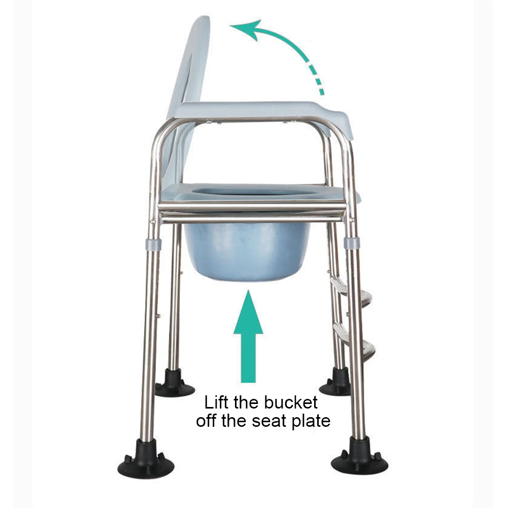 Raised Toilet Seat High Toilet Seat Height Adjustable Elevated Stainless Steel Riser for Pregnant