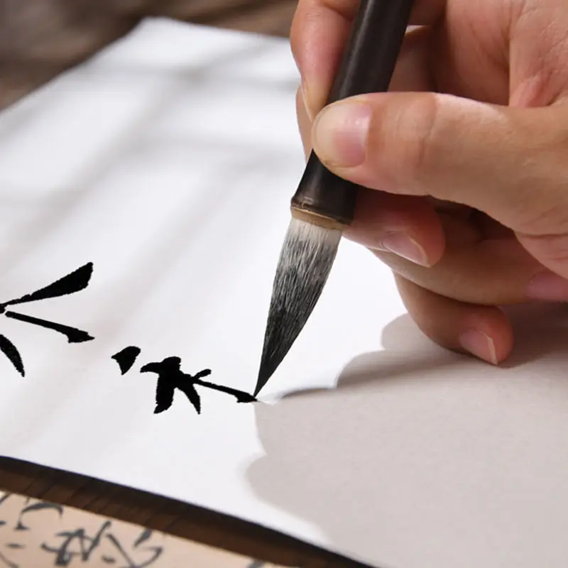 Ancient Style Purple Bamboo Brush Wolf Hair Adult Professional Grade Calligraphy And French Painting Sheep In Regular