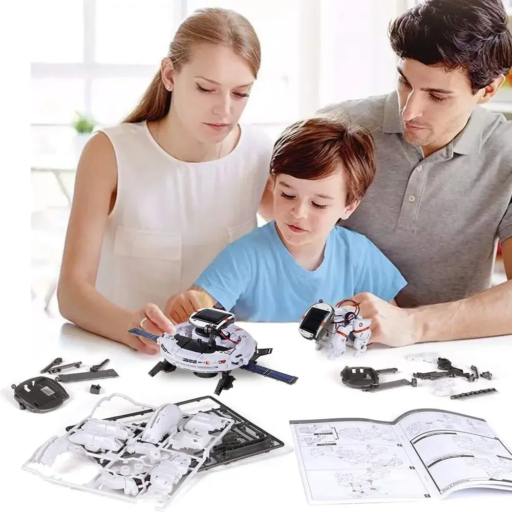 6 in 1 Solar robot Toys STEM Educational Solar Space Building Toys DIY Science robot diy Kit for Kids Aged