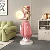Creative Home Decorations Girl Figure Sculpture Light Luxury Living Room Tray Storage Ornaments Modern Interior Decoration 6