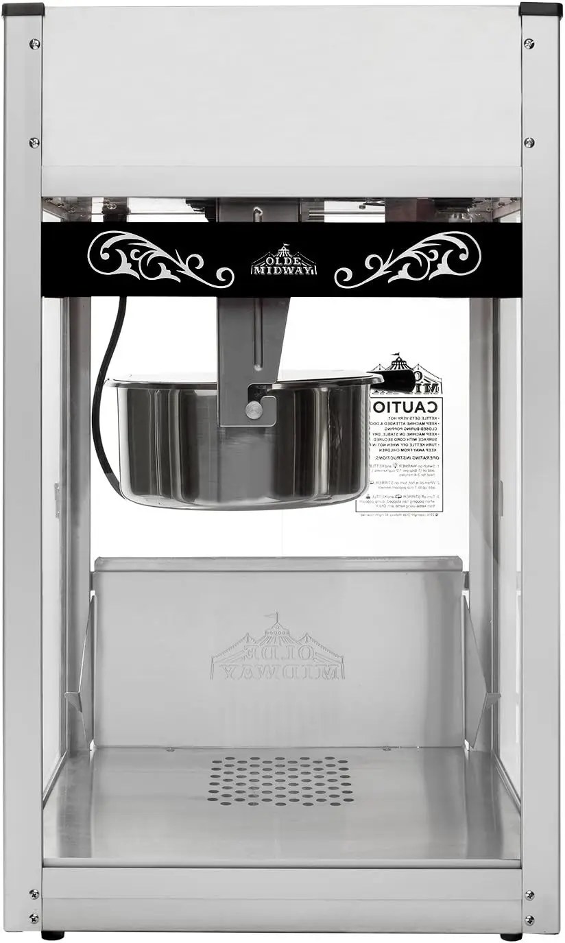 Olde Midway Commercial Popcorn Machine Maker Popper Large 12Ounce Kettle updated modern features
