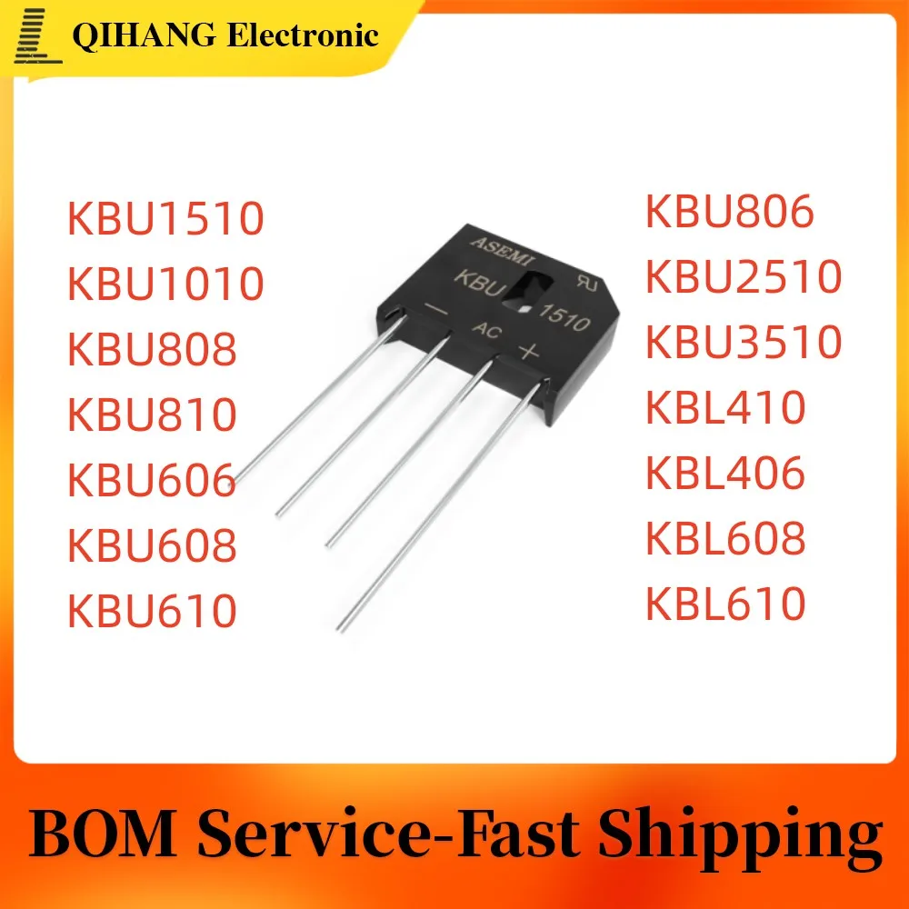 5PCS-KBU1510-KBU1010-KBU808-KBU810-KBU606-KBU608-KBU610-KBU806-KBU2510 ...