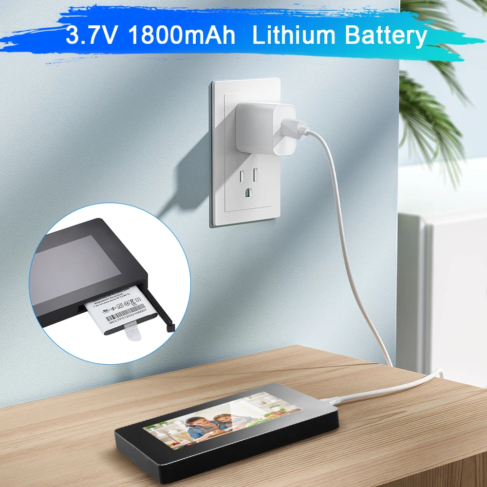 Elecpow 문짝 뷰어 초인종 카메라, 스마트 전자 고양이 눈 문짝 카메라, 야외 모니터, 4.3 인치 구멍, 120 ° LCD, 100W 픽셀