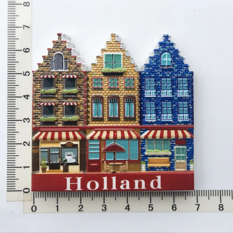 

Dutch style Fridge Magnet cultural landscape resin message stickers, tourist souvenirs, decorations, handicrafts