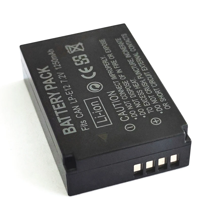 HOSAN Batteria Canon LP-E12 1250mAh - Doppia Con Caricatore, Per EOS M E SL1 - Foto 2