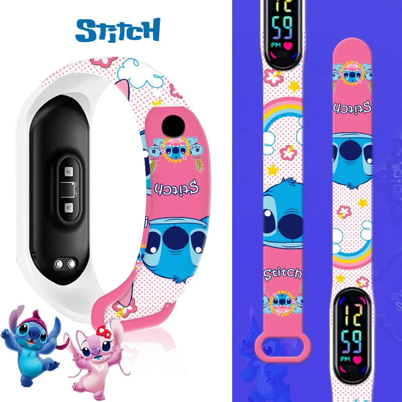 

Cute Disney Stitch Watch Cartoon Lilo&Stitch Children Electronic Wrist Strap Sports Watches Fashion Kids Toys Christmas Gifts