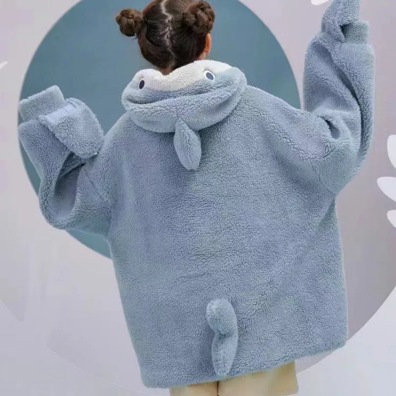  Zzple Kawaii Hoodie Sweater Women Shark Hooded Cute