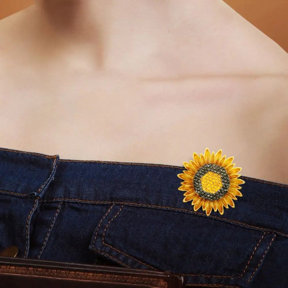 

Мультяшная брошь в виде подсолнуха индивидуальный креативный геометрический маленький значок Блестящий фотоэлемент элегантная детская корсажная брошь
