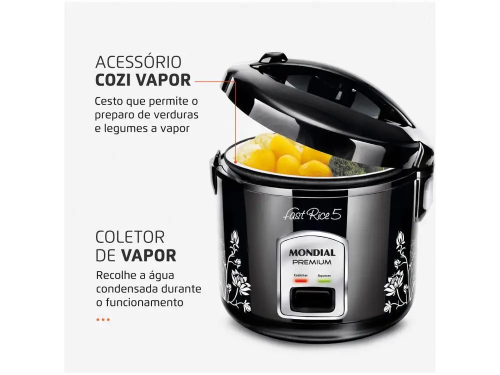 Panela de Arroz Elétrica Mondial Fast Rice 5 - 220V 6