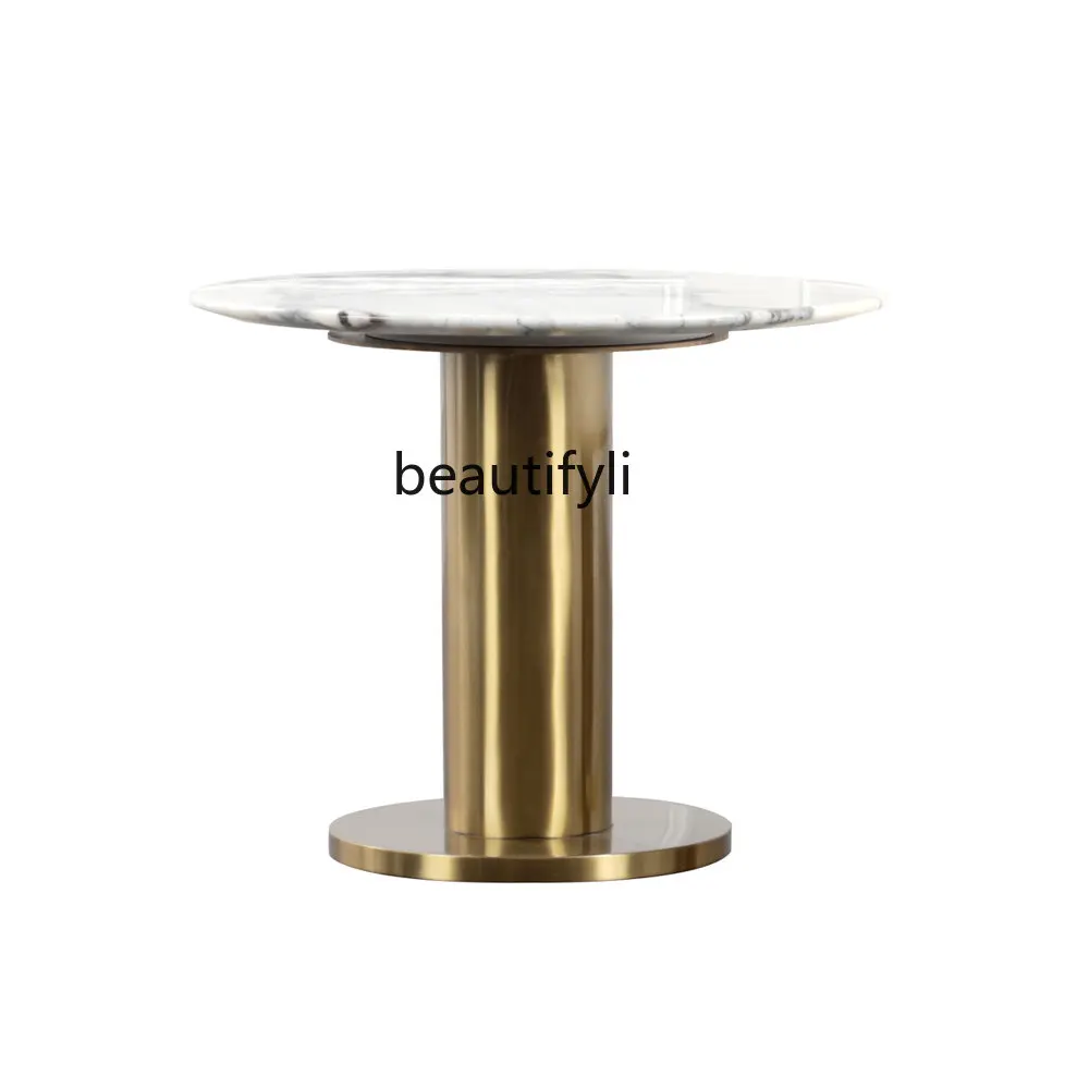 

Marble Coffee Table Side Table Flower Living Room Nordic Modern Coffee Shop Small Size round Table