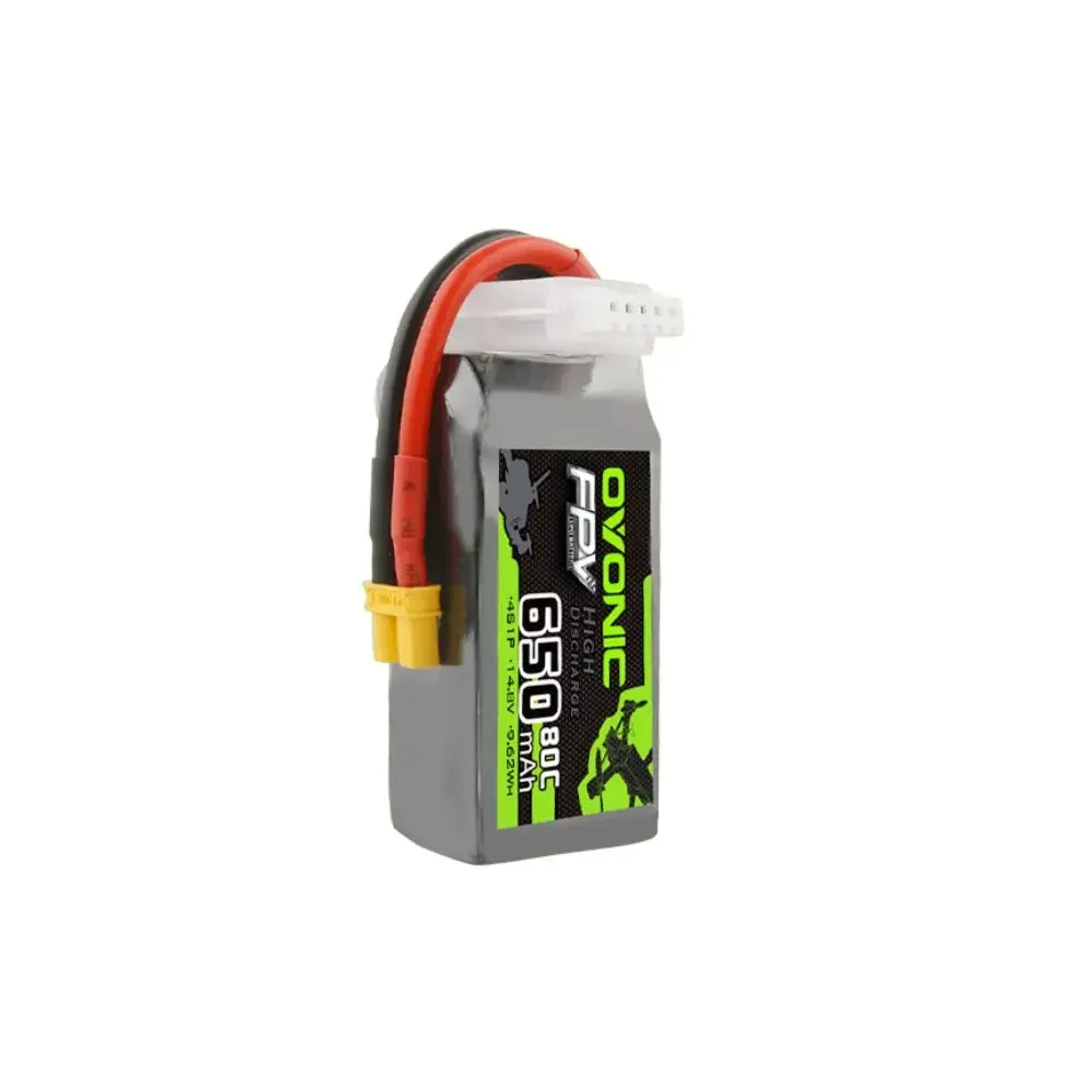 Batterie LiPo 4S 14.8V 650mAh 80C XT30 pour RC Drone