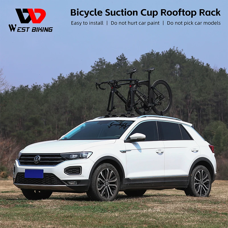 

WEST BIKING Bike Rack For Car Suction Roof Top Bike Carrier Quick Hub Install MTB Road Car Carry Bicycle Racks Cycling Accessori