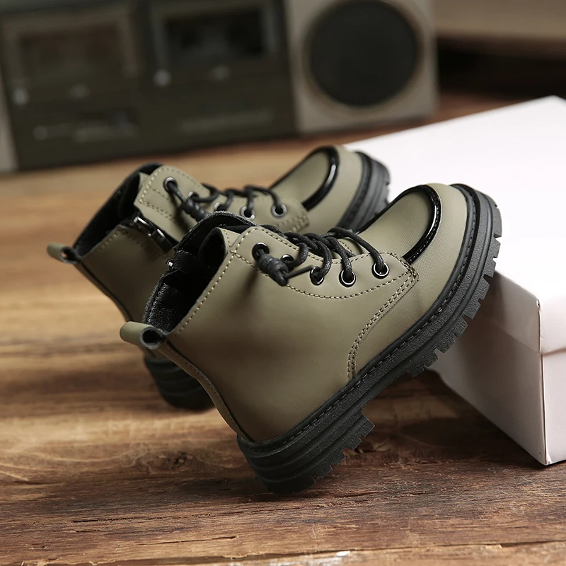 Korean Style Soft Leather Boots for Kids