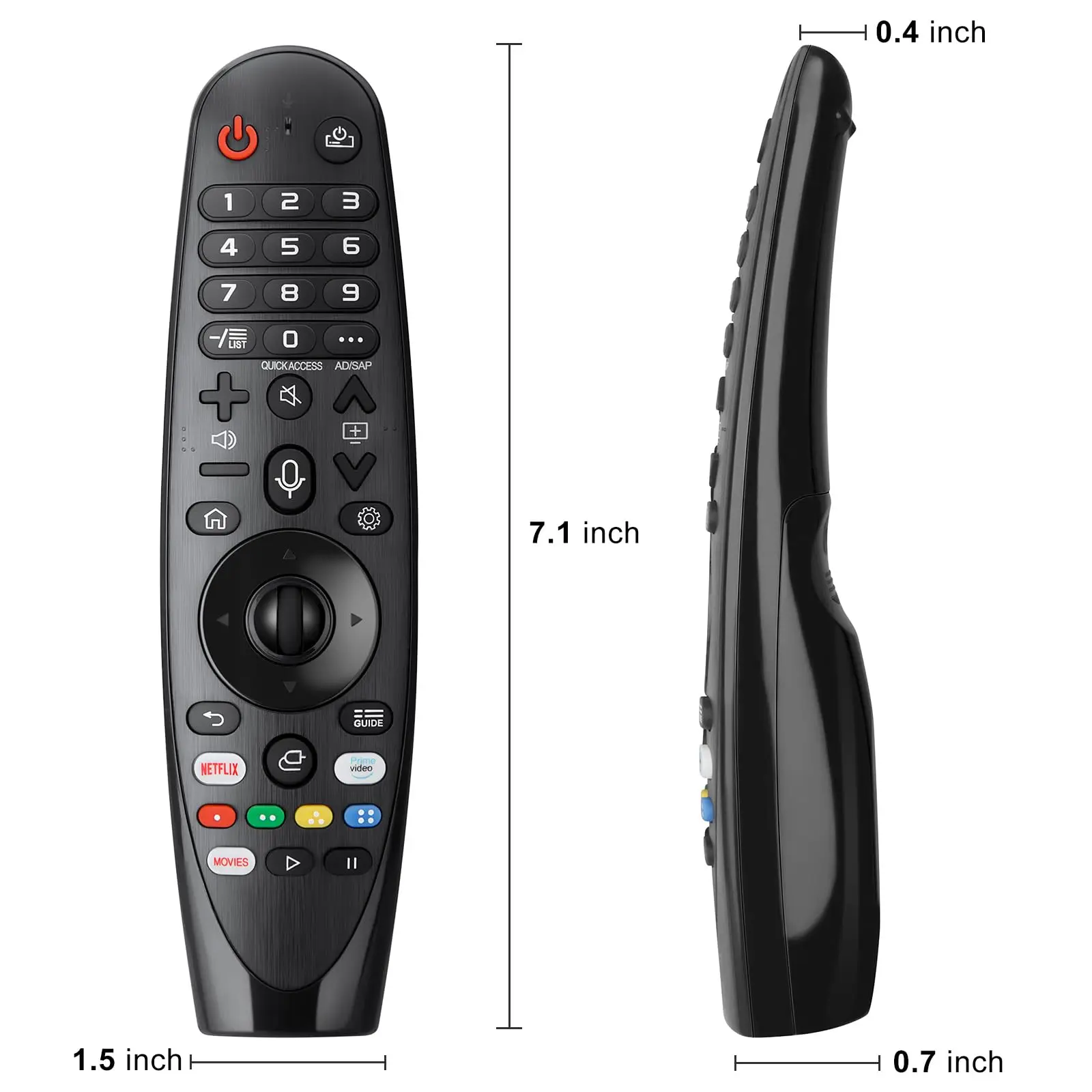 음성 및 포인터 기능이 있는 L-G 매직 리모컨의 대체품, 2019-2024년형 L-G 스마트 TV OLED, QNED, UHD, LED, LCD와 호환 가능
