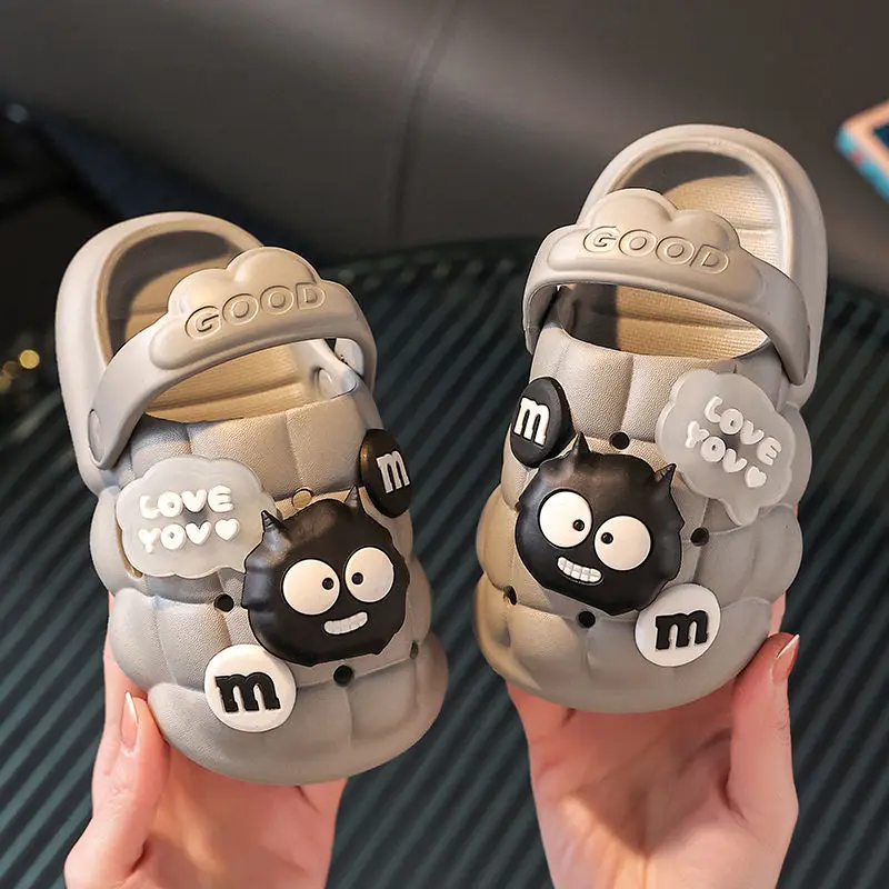 

Children Summer Slippers EAV Anti Slip Anti Odor Cartoon Briquette Pattern Boys Girls Casual Shoes Comfortable Soft Sole Sandals