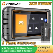 FOXWELL NT809BT OBD2 Bluetooth Car Diagnostic Tool All System Bi-Directional Test 30+ Reset Code Reader OBD2 Scanner Automotivo