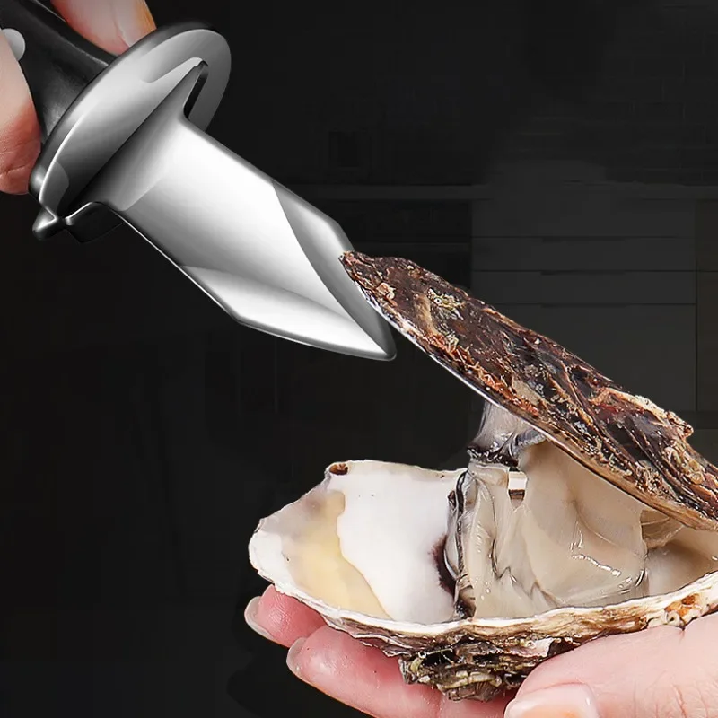 Black Color Wood Stainless Steel Oyster Knife Kitchen Tools Accessories Light Luxury Thickened Shell Opener Gadgets
