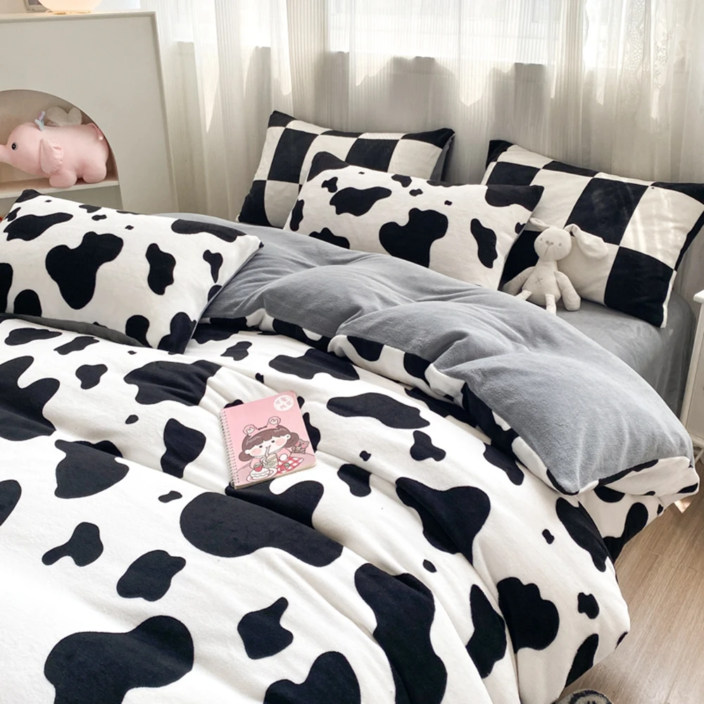 

Winter Flannel Duvet Cover 1pcs Rainbow Soft Warm Coral Fleece Keep Warm Bed Quilt Covers Queen King size without Pillowcase