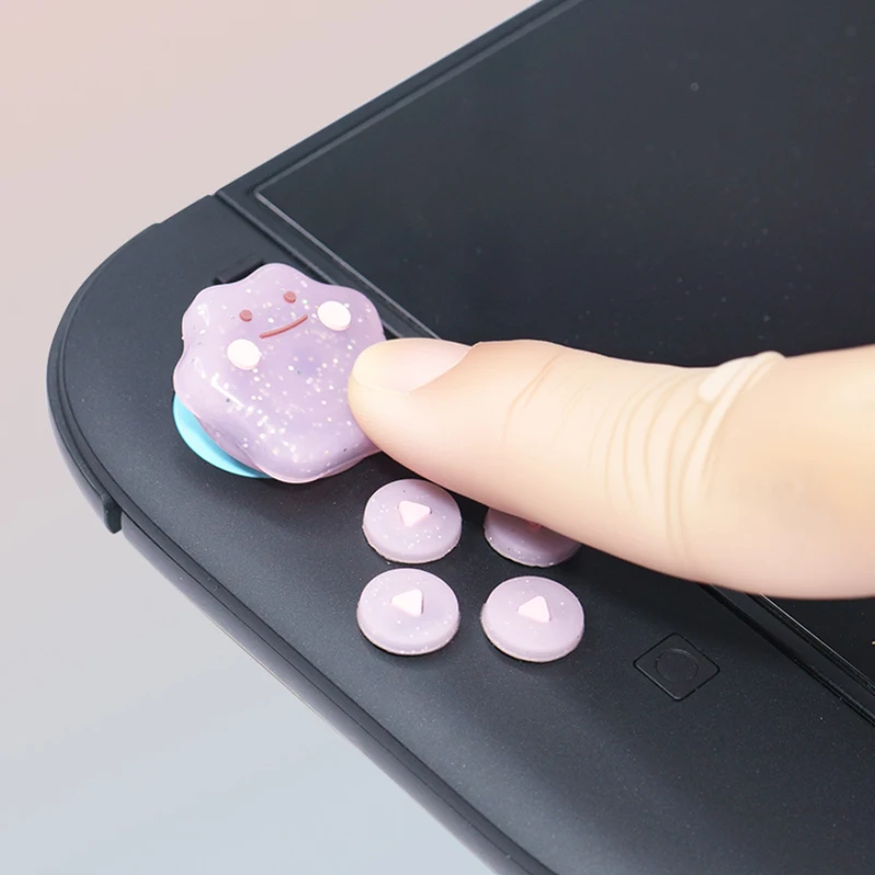 Chic Bling Silicone Button and Thumb Grip Sticker Set