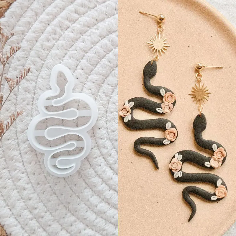 

Snake Shape Polymer Clay Cutter DIY Clay Earrings Pottery Ceramic Cutting Mold Art Hobby Supplies