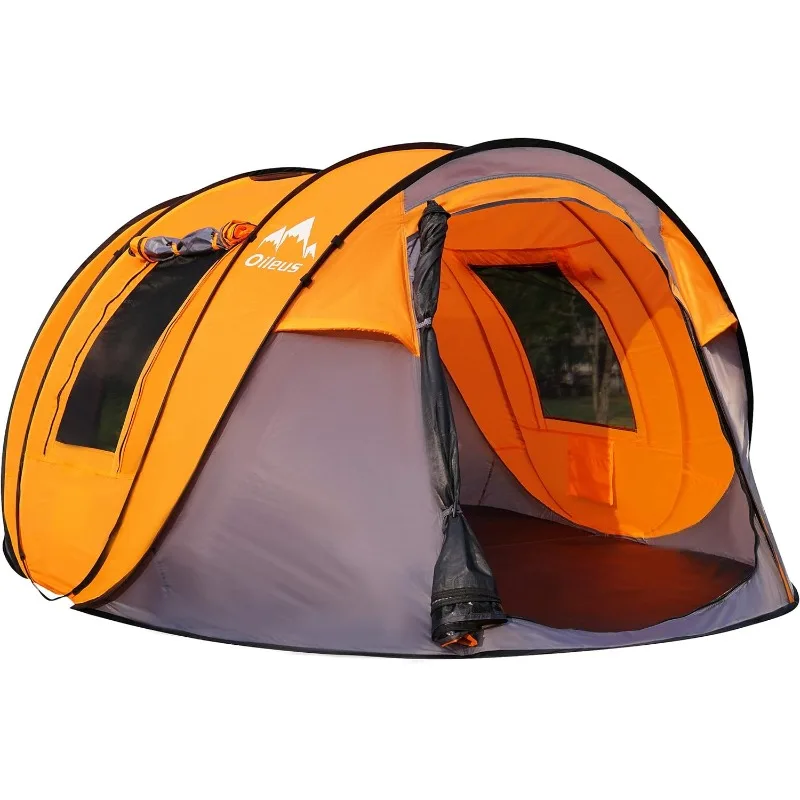 

Oileus Pop Up Tent Family Camping Tents - 4/6/8 Person Cabin Tent Quick Setup, Instant Camping