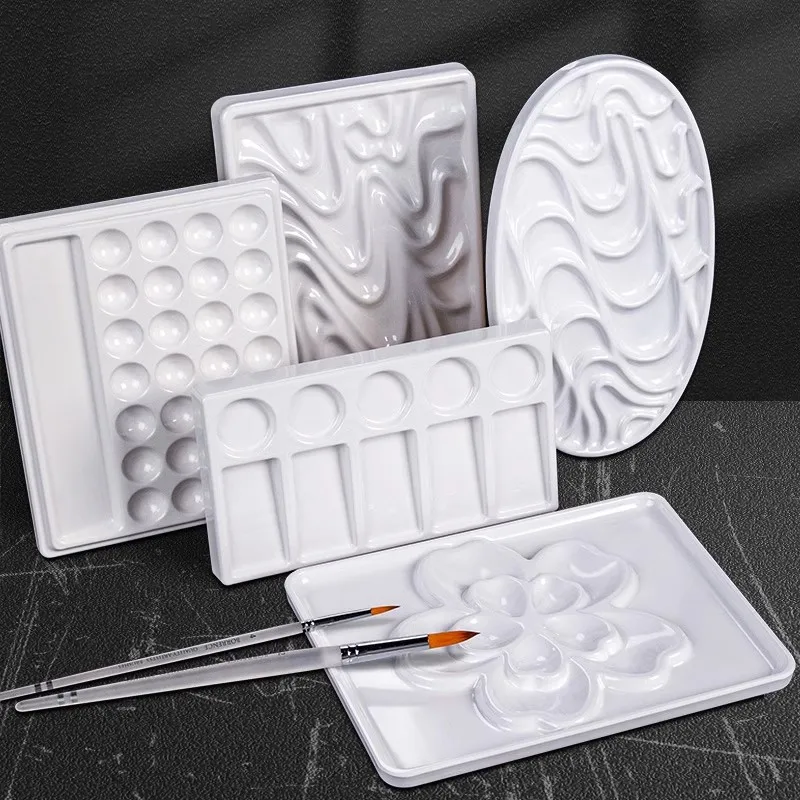 Imitation Ceramic Square Palette For Watercolor Acrylic Gouache Oil Paint