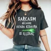 Retro Magic Wand Shirt Sarcasm Because Avada Kedavra Is Illegal Shirt Unisex School Tee Cotton Shirt Fantasy Apparel Y2K Top 2