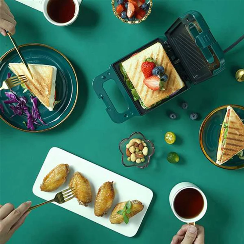 Electric Sandwich Maker Breakfast Machine Toaster Tools Home Light Food Multi-Function Heating Press EU Plug 2