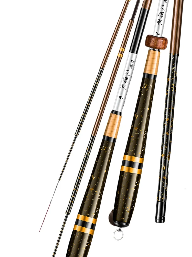 

28/19 Tune Crucian Carp Fishing Rod Ultralight Ultra-fine Ultra Hard Taiwan Fishing Rod Carbon Fishing Rod 2.7-6.3m Hand Pole