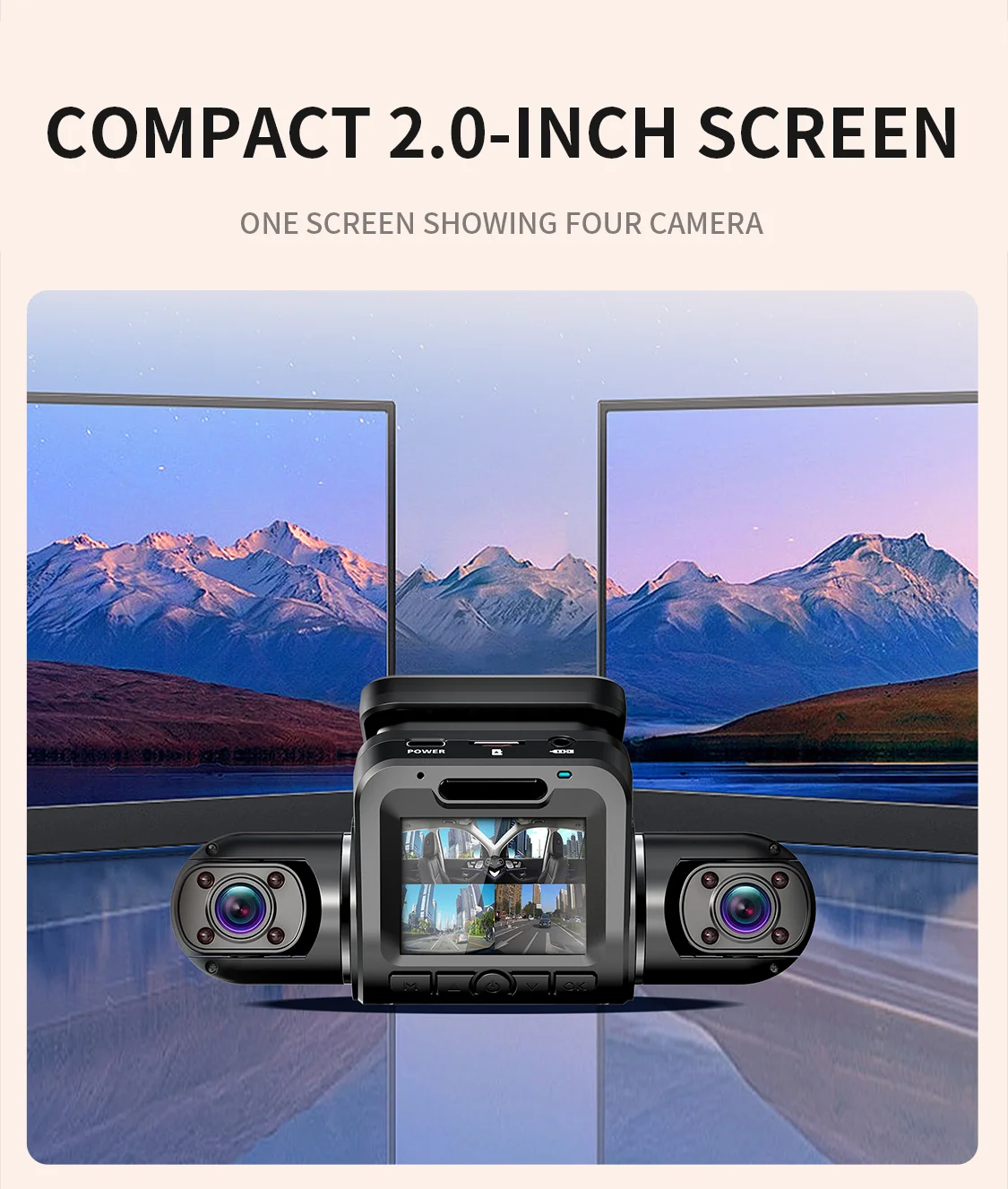 M8S 360 Dash Cam 4CH HD 4 1080P for Car DVR 24H Parking Monitoring Vid –  GADGIGEAR