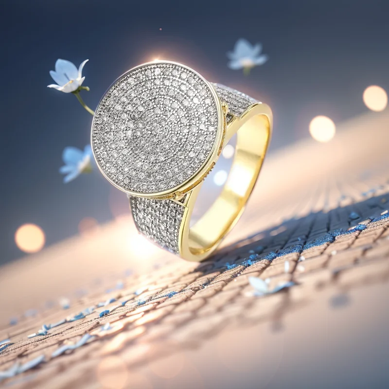 VANAXIN Fashion Round  Rings For Men Hip Hop Rock  Jewelry