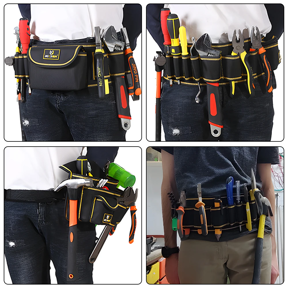 Multi-function Waist Pack Repair Tool Storage Bag Wrench Pliers Storage Bag Hardware Tool Pocket Oxford Cloth 4