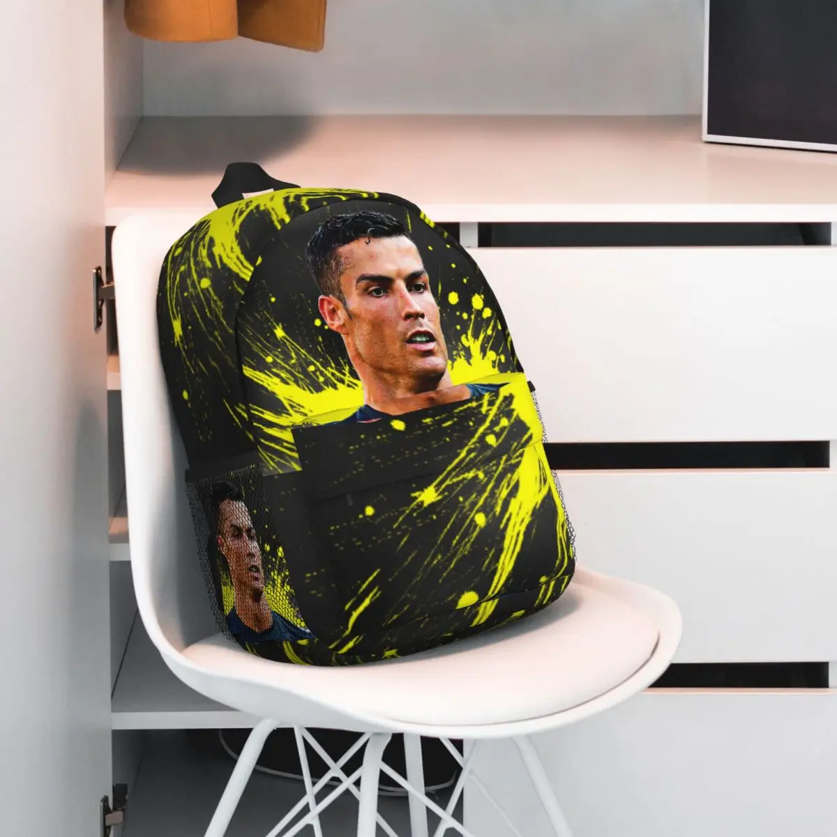 CR7 New Fashionable Pattern School Bag Print Lightweight Backpack 15inch 6