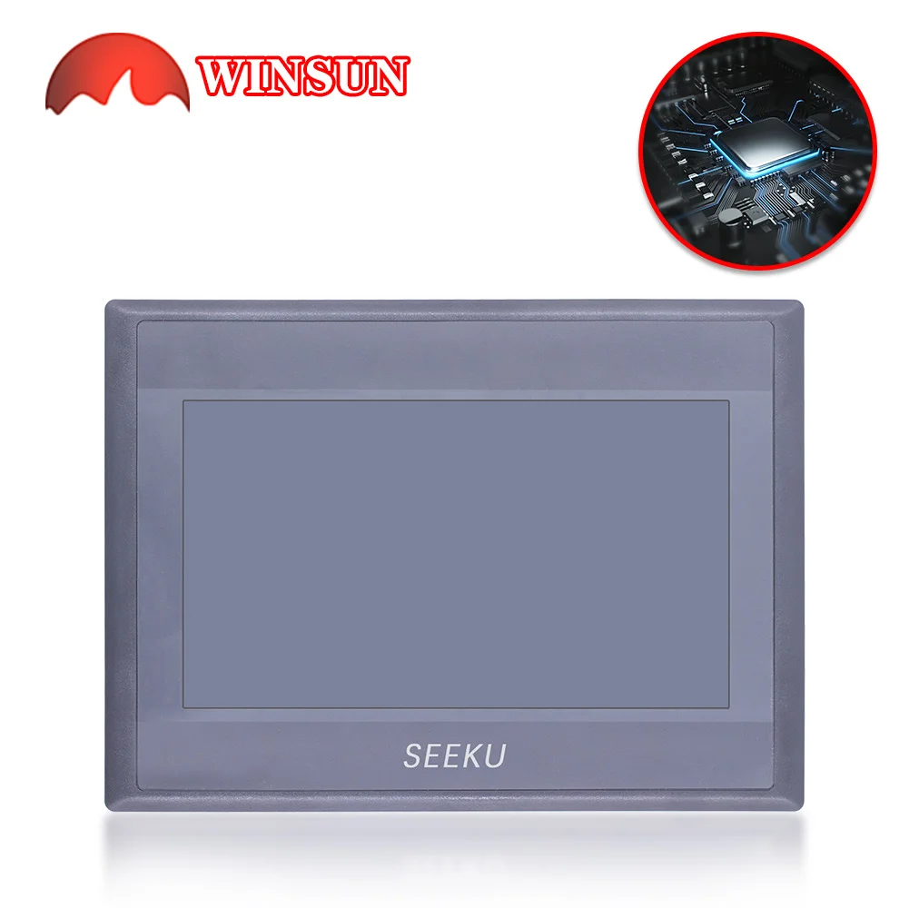 Seeku 7 Pollici Hmi Plc All In One Touch Screen Con Plc Integrato Ws7040 24 In 16 Out Panel 0-10V 4-20Ma Analogico Modbus