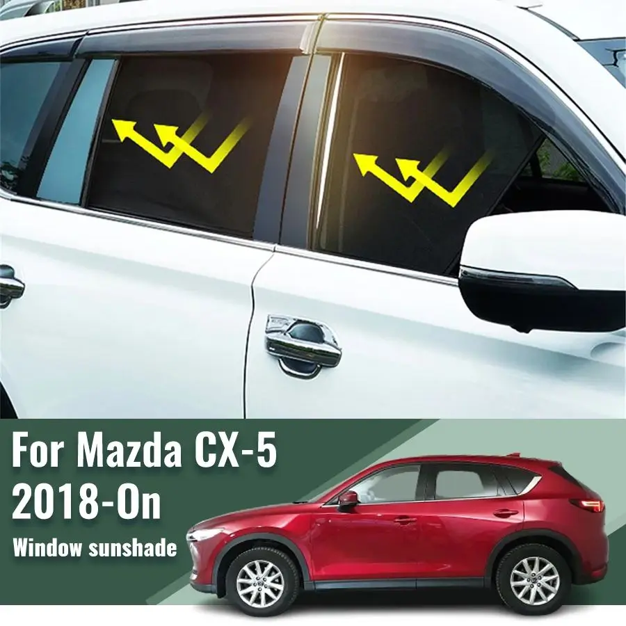 

For Mazda CX-5 CX5 KF 2018-2023 2024 Magnetic Car Sunshade Front Rear Windshield Frame Curtain Side Window Sun Shade Shield