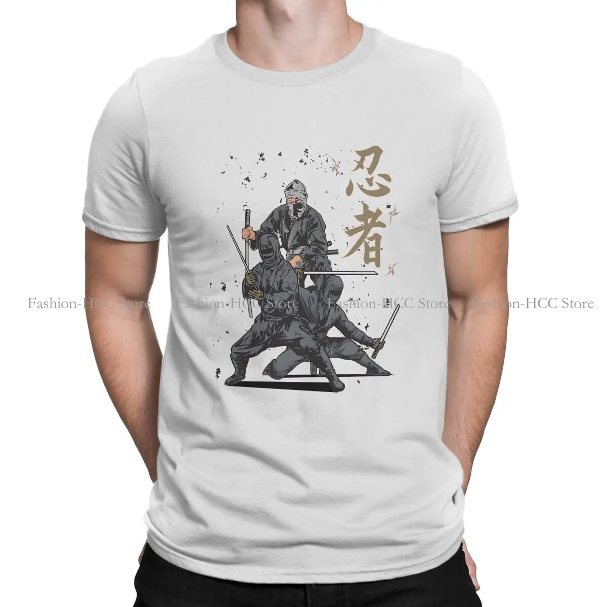 

Ниндзя, ниндзютсу, футболка с круглым вырезом Shinobi, ниндзя ниндзютсу, Классическая футболка из полиэстера, мужская одежда