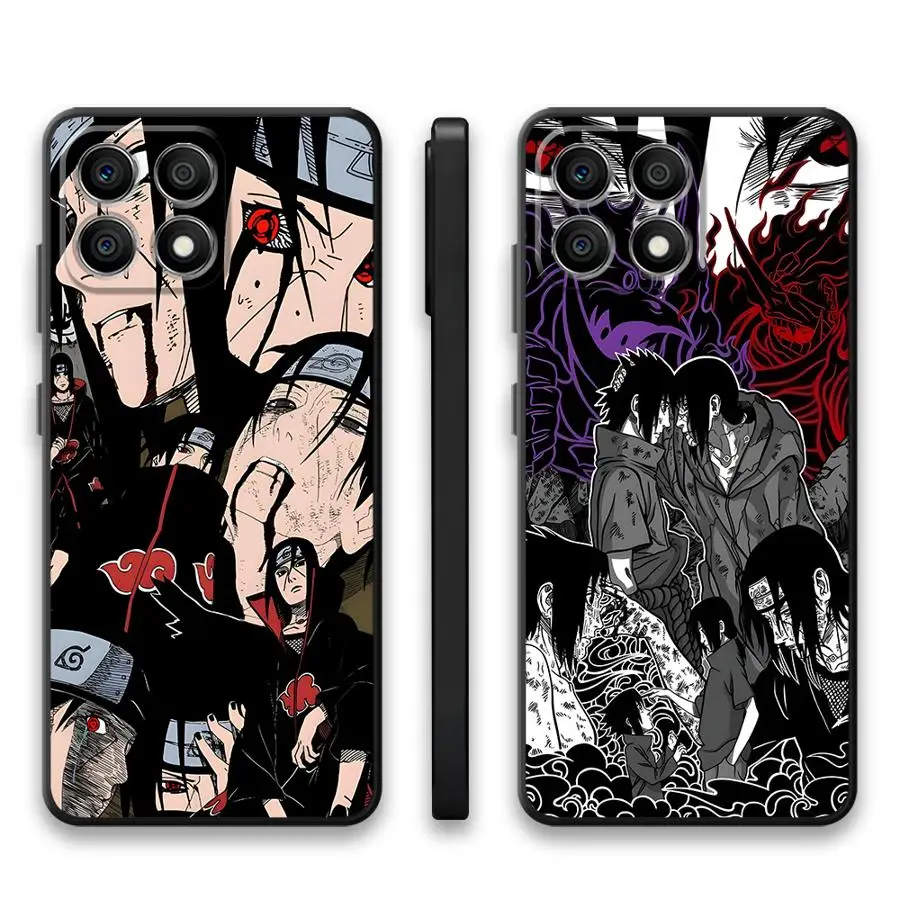 Anime Man Itachi Black Soft Phone Cover