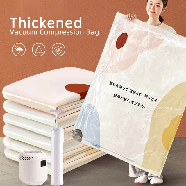 Vacuum Bags Clothes Storage Bag With Valve Transparent Border Folding  Compressed Organizer Travel Space Saving Seal Packet - AliExpress