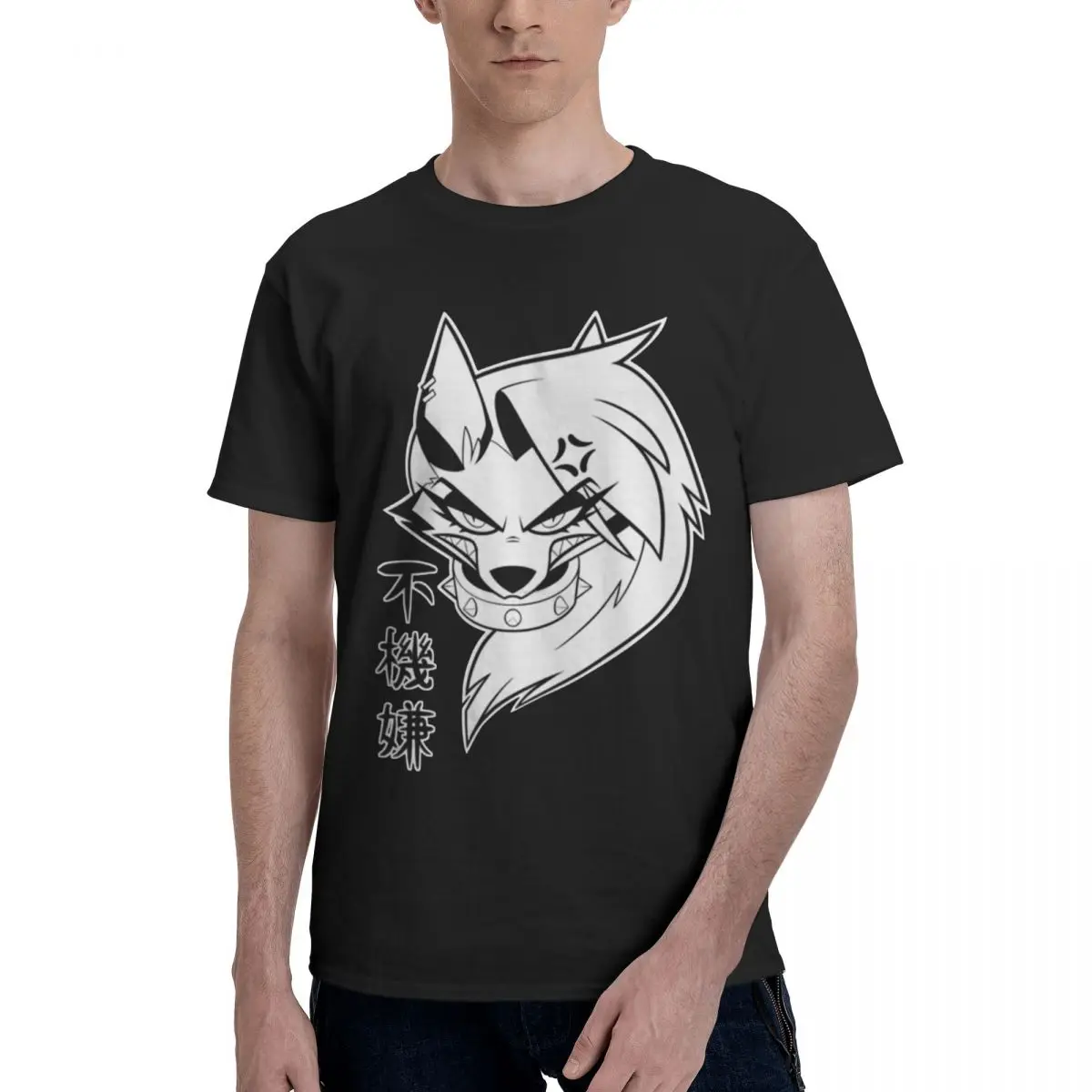 

Helluva Boss Loona T-Shirts cartoon loona fanart hotel wolf moon Fashion O Neck T Shirts Fun for Men Oversized Tops