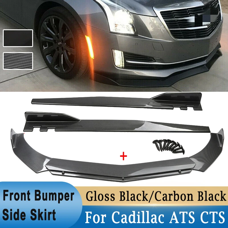 Universal Front Bumper Lip Spoiler Side Skirt Splitter Car Body