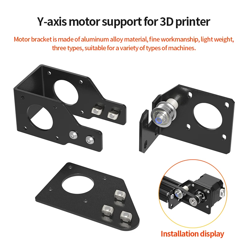 Piezas de impresora 3D DIY, perfil 2040, eje Y, soporte de Motor, placa de montaje fijo, Kit de repuesto para Ender3 42 step, soporte de motor